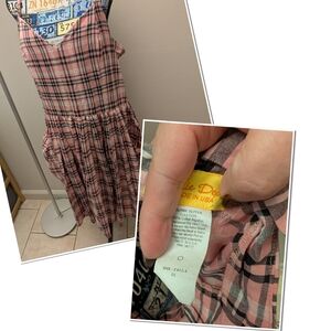 Bernie Dexter Pink and Black Plaid Dress